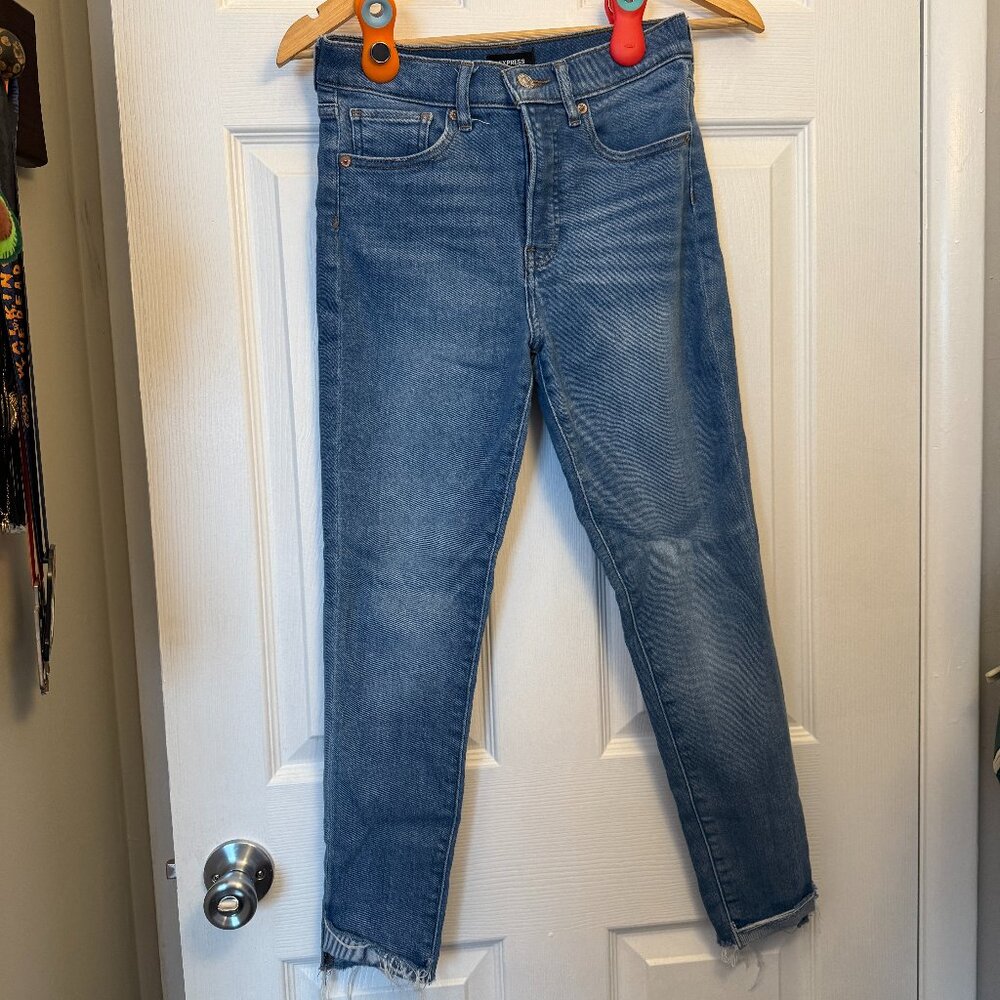 Express Cropped Skinny High Rise Jeans